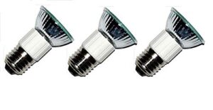 lse lighting pack of 3, e27 50w bulbs for zephyr milano europa hoods 75mm