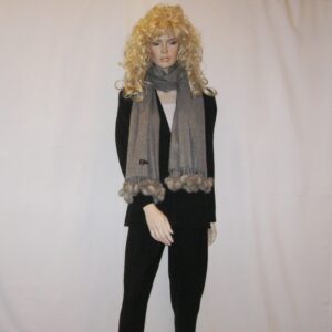 Cashmere scarf-cashmere-cashmere cape-dress shawl-mink stole-cashmere scarves (Silver w/Mink)