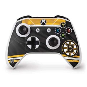 skinit decal gaming skin compatible with xbox one s controller - officially licensed nhl boston bruins home jersey design