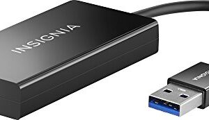 INSIGNIA - SuperSpeed USB 3.0 to HDMI External Video Adapter - Black - Model: NS-PU37H-BK