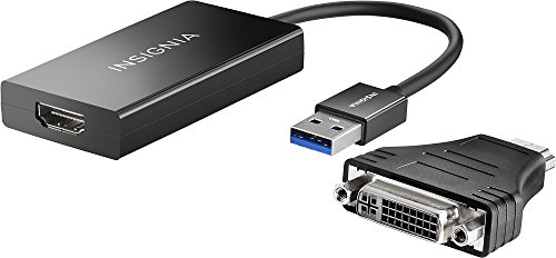 INSIGNIA - SuperSpeed USB 3.0 to HDMI External Video Adapter - Black - Model: NS-PU37H-BK