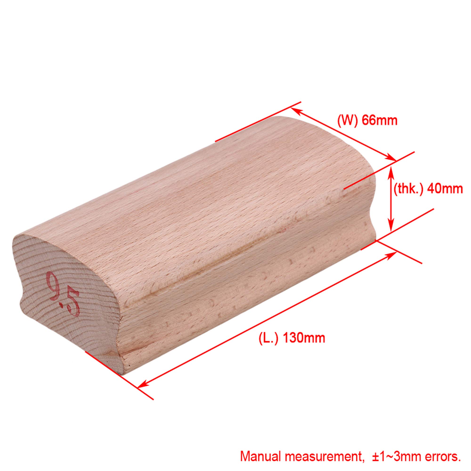 Yibuy 9.5# Wood Radius Sanding Blocks for Guitar Bass Fret Leveling Fingerboard Luthier Tool