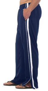 gioberti mens athletic track pants, navy, x large