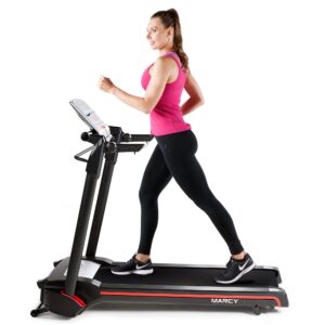 Marcy Easy Folding Motorized Treadmill/Pre Assembled Electric Running Machine JX-651BW black 30.00 x 66.00 x 126.00"