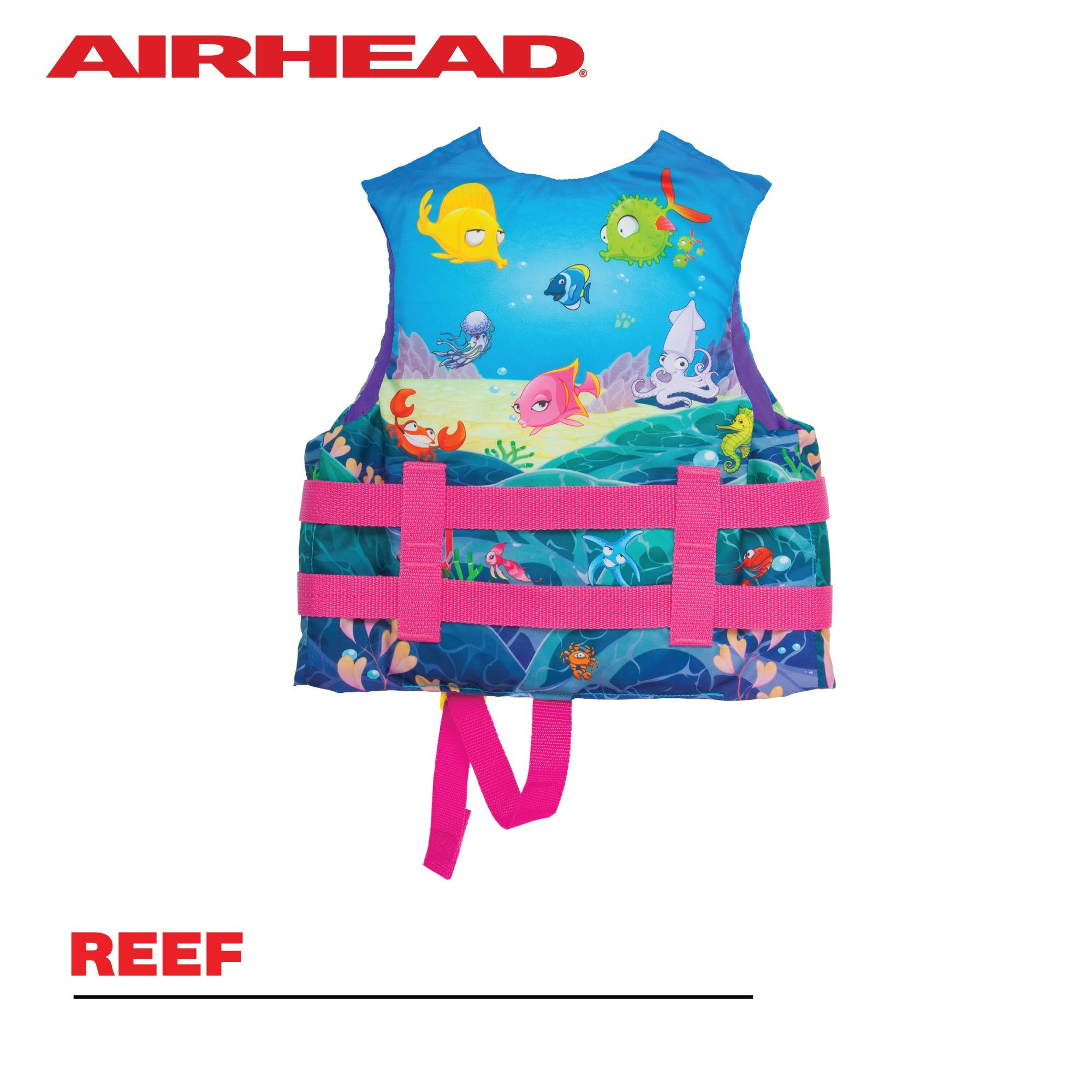 Airhead Treasure Infant and Child Life Vest, USCG Approved Infant 15-30lbs, Child 30-50lbs