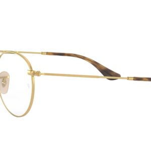 Ray-Ban RX3447V Round Metal Prescription Eyeglass Frames, Arista/Demo Lens, 50 mm