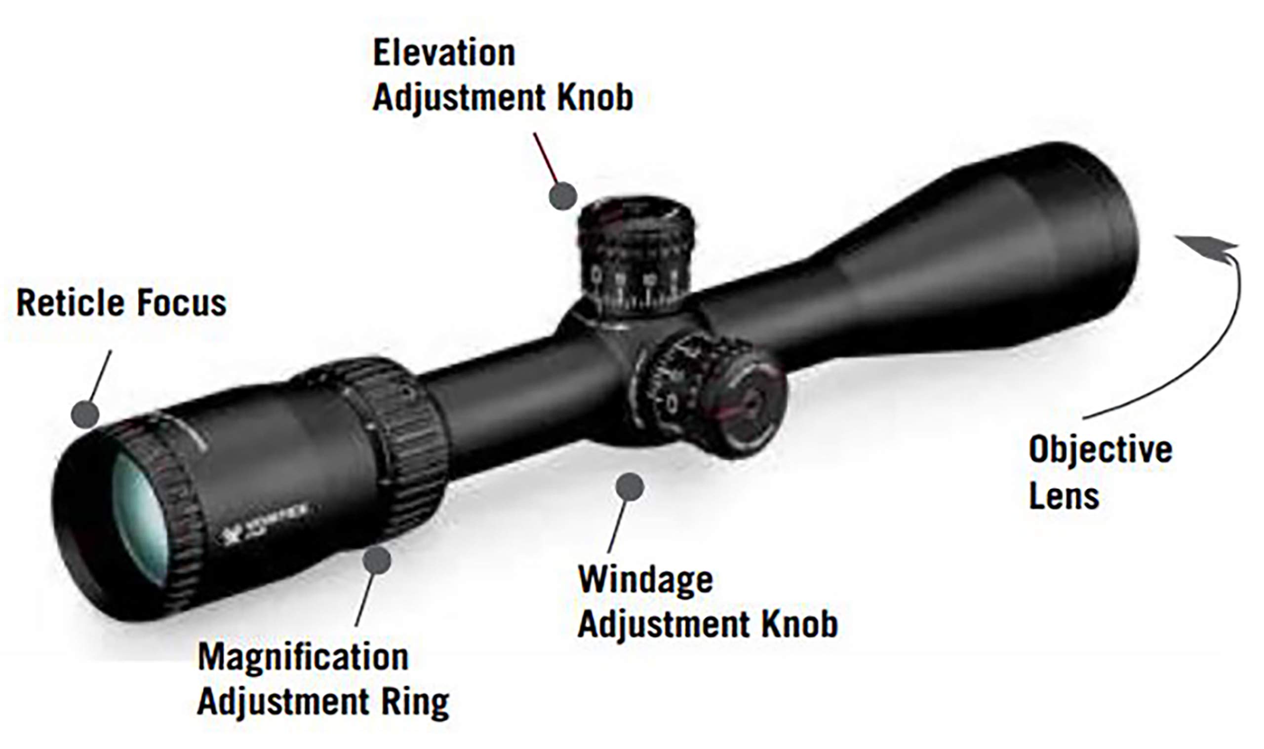 Vortex Optics Diamondback Tactical 4-12x40 Second Focal Plane Riflescope - VMR-1 Reticle (MOA),black