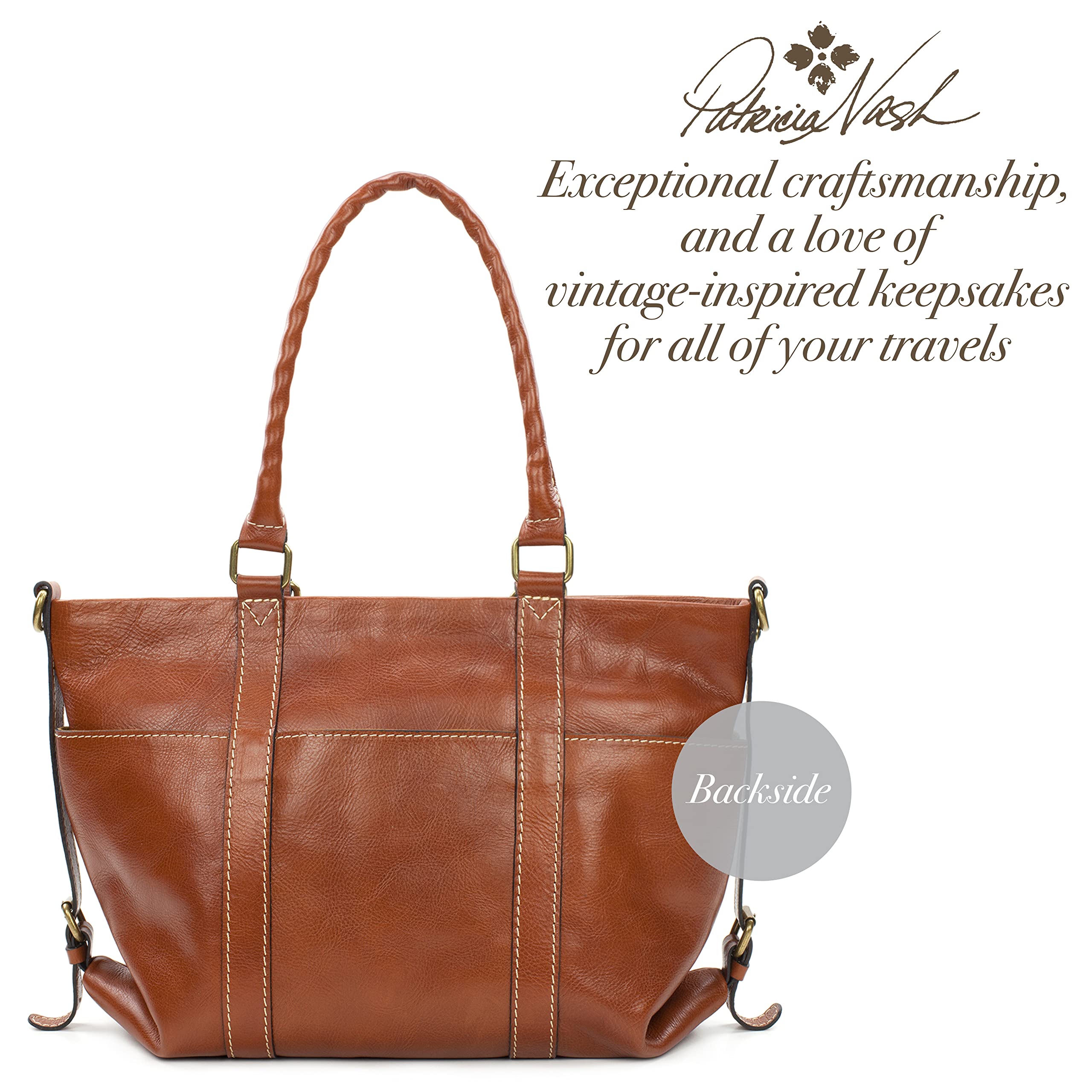 Patricia Nash Carducci Tote Purse for Women - Leather Tote Bag for Women - Designer Handbags For Women - Women Handbags - Leather Purses For Women - Leather Handbags For Women - Tan Leather Purse