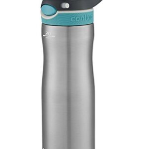 Contigo AUTOSPOUT Chug Chill Vacuum-Insulated Stainless Steel Water Bottle, 20 oz., Scuba Lid, SS/Scuba