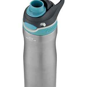 Contigo AUTOSPOUT Chug Chill Vacuum-Insulated Stainless Steel Water Bottle, 20 oz., Scuba Lid, SS/Scuba