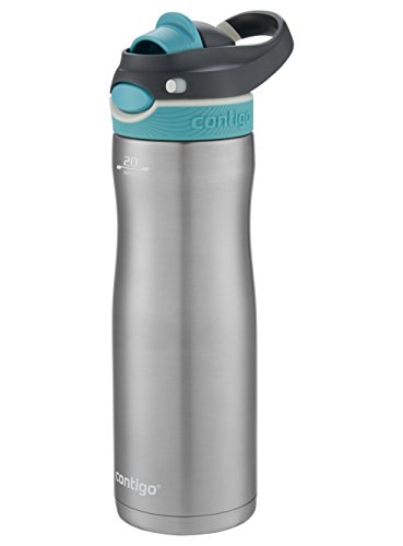 Contigo AUTOSPOUT Chug Chill Vacuum-Insulated Stainless Steel Water Bottle, 20 oz., Scuba Lid, SS/Scuba