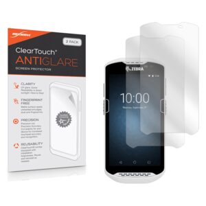 boxwave screen protector compatible with zebra tc56 - cleartouch anti-glare (2-pack), anti-fingerprint matte film skin for zebra tc56, zebra tc56, tc51