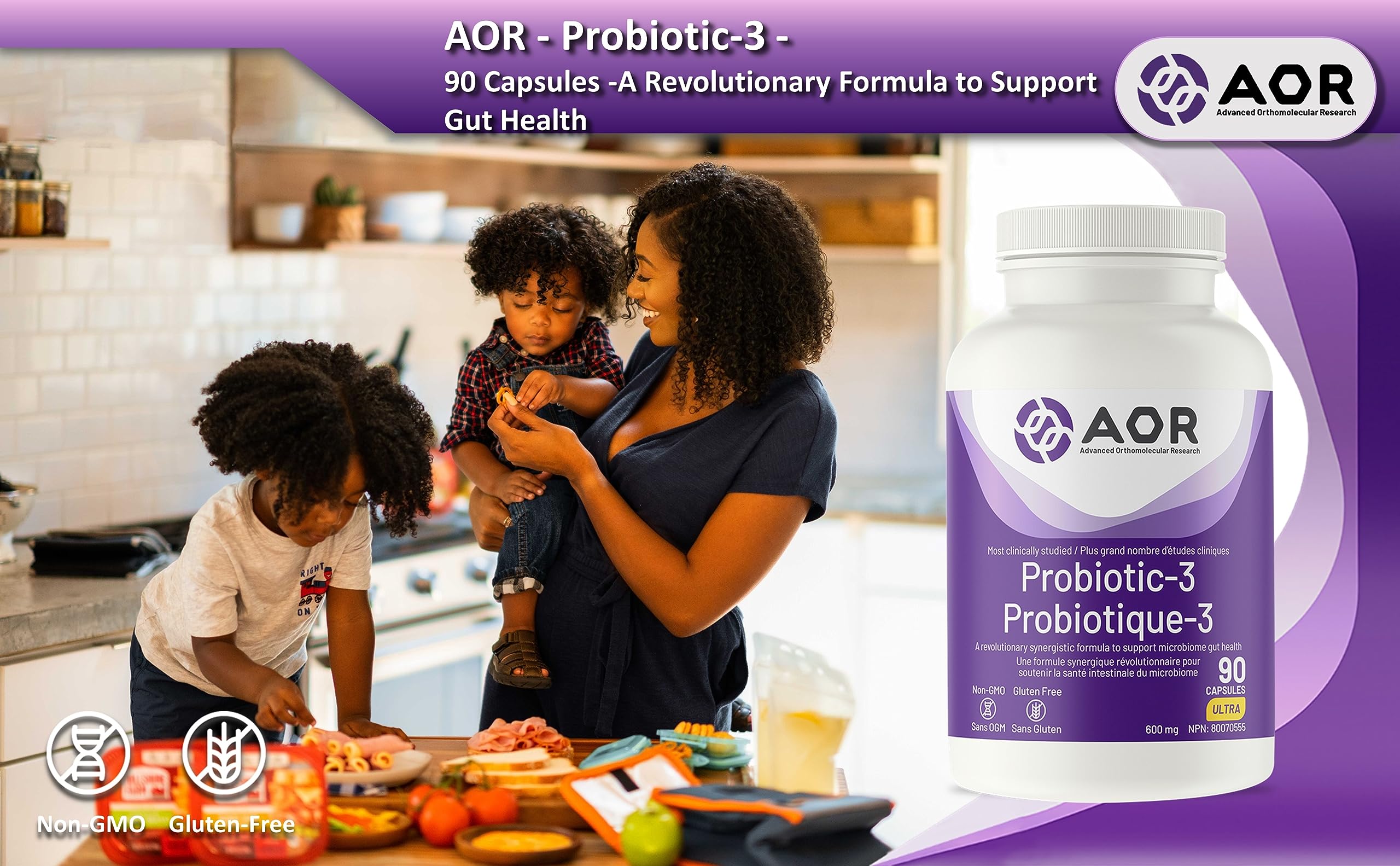 AOR - Probiotic-3 90 Capsules - A Revolutionary Formula to Support Gut Health