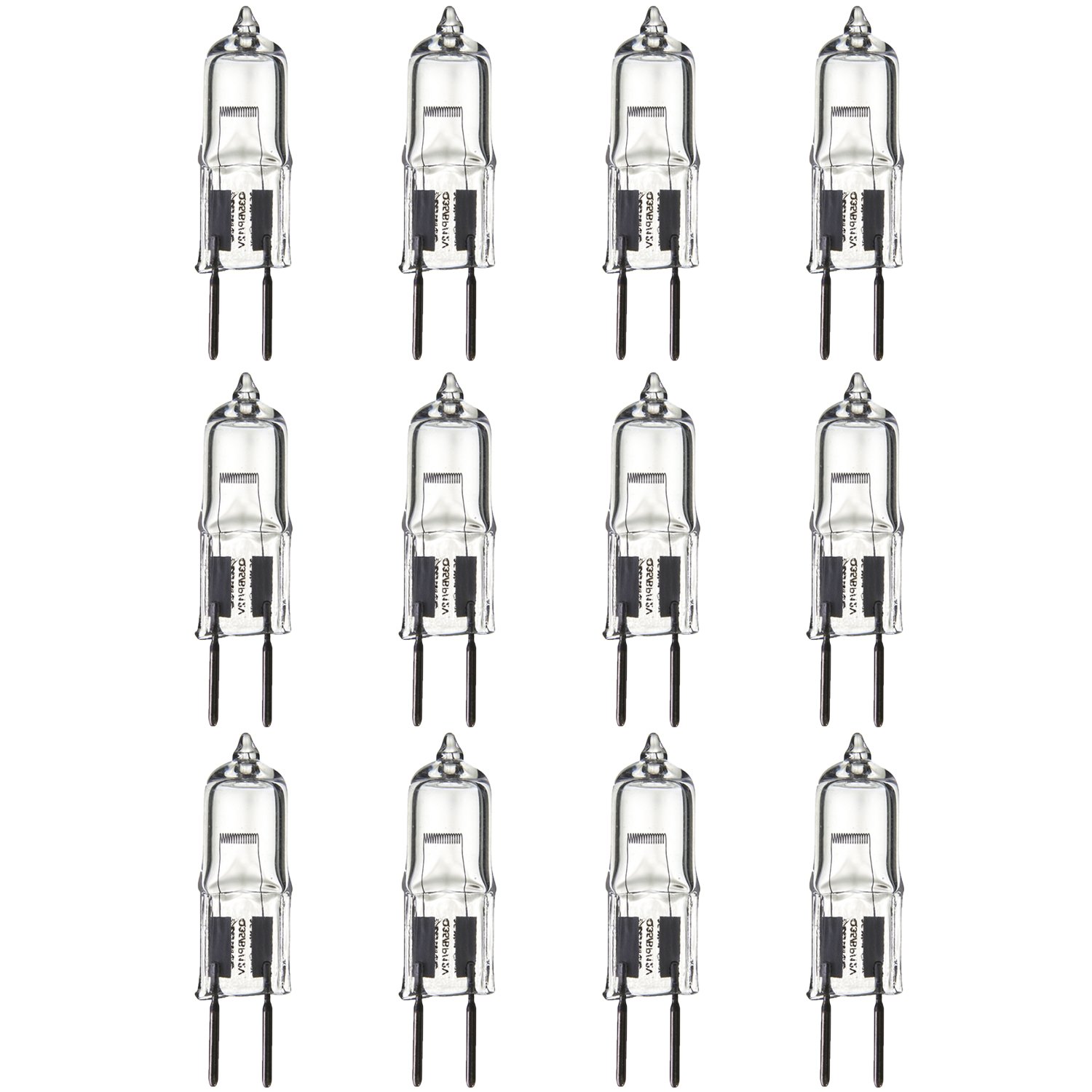 Sunlite 40615-SU Q35/GY6/12V Halogen 35-Watt Single Ended T3.5 Light Bulb, 525 Lumens, 12 Volts, GY6.35 (Bi-Pin) Base, Clear, 2000 Hour Life Span, 3200K - Warm White 12 Pack