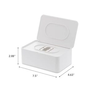 Yamazaki Home Smart Wet Tissue Case - Flushable Wet Wipes Holder Dispenser Storage Box Container For Bathroom - Abs Plastic