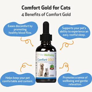 Pet Wellbeing Comfort Gold for Cats - Vet-Formulated - Supports Feline Physical Comfort - Natural Herbal Supplement 2 oz (59 ml)