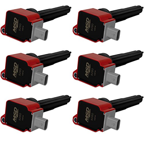 82606 MSD Ignition Coil - Ford EcoBoost - 2.7L V6 - Red - 6-Pack