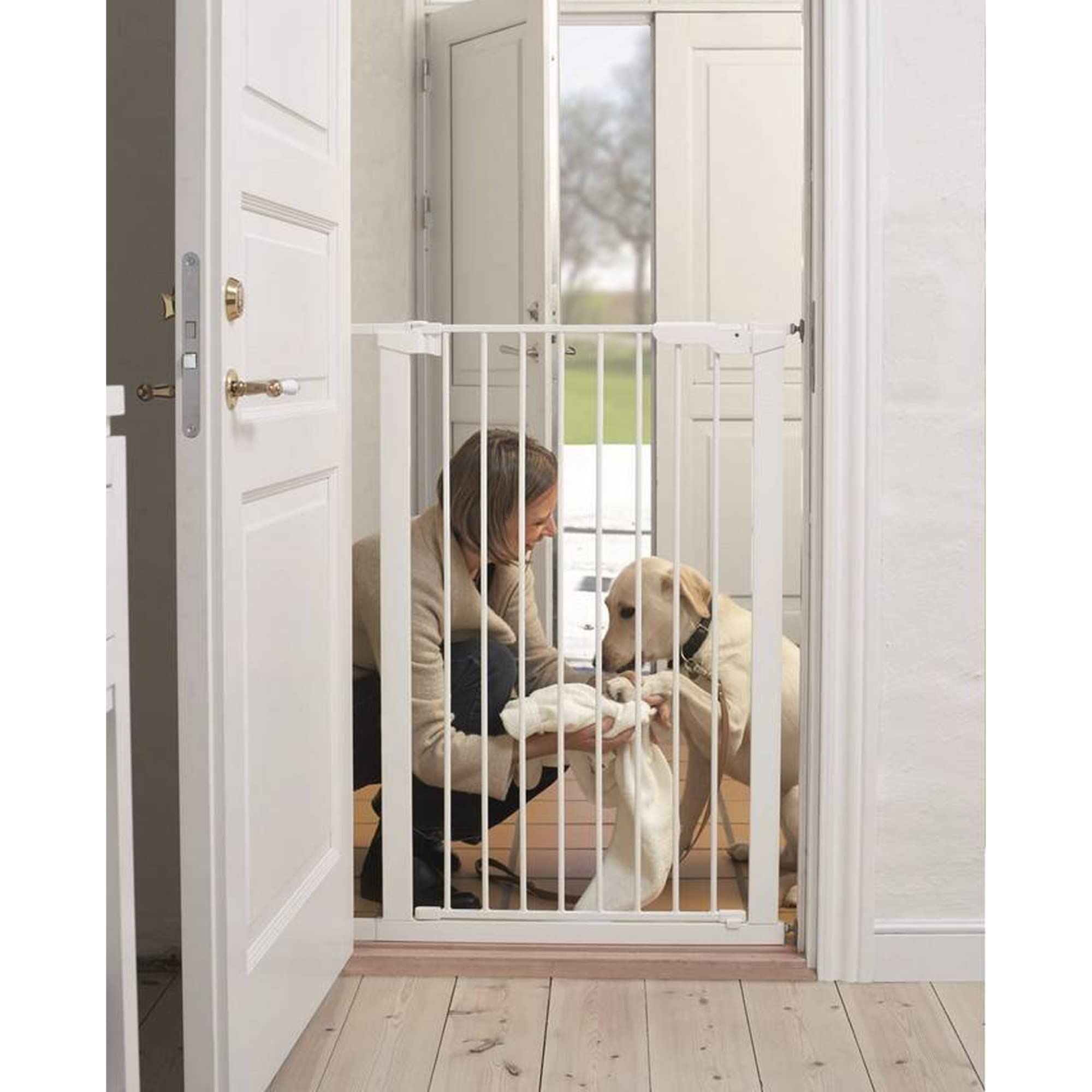 BabyDan Scandinavian Pet Design Pressure Gate Extra Tall 41" - White