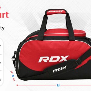 RDX Kit Bag Gym Duffle Sports Holdall Gear MMA Fitness Exercise Equipment Backpack Hiking Luggage Shoulder Sportswear Lightweight Rucksack Handles Running Zipper Travel Carry on Shoe Compartment