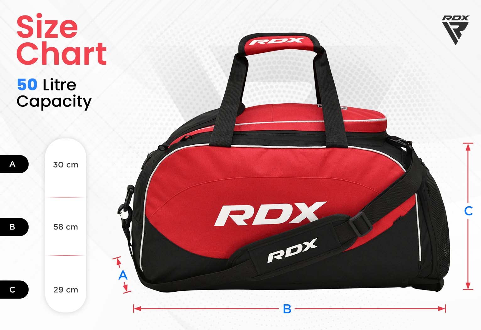 RDX Kit Bag Gym Duffle Sports Holdall Gear MMA Fitness Exercise Equipment Backpack Hiking Luggage Shoulder Sportswear Lightweight Rucksack Handles Running Zipper Travel Carry on Shoe Compartment