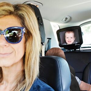 Dreambaby 360° Adjustable Rear Facing Baby Car Mirror - Wide Angle, Clear View Backseat Infant Mirror for Car