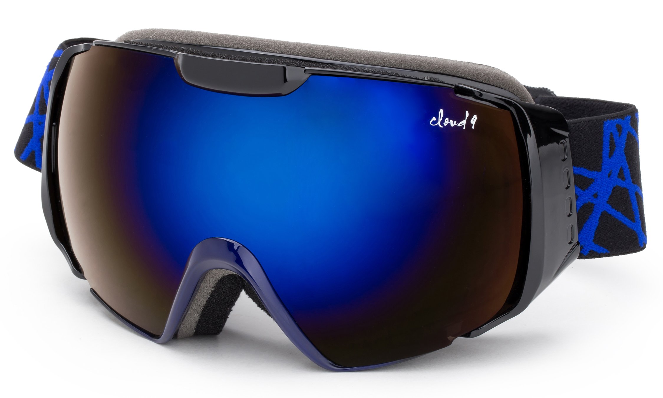 Cloud 9 - Snow Goggles Wildcat Adult Anti-Fog Wide Angle Framless UV400 Snowboarding Ski in Navy