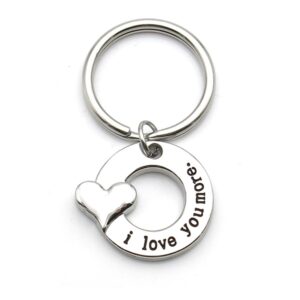 i love you more keychain key chain mother daughter gift girlfriend boyfriend gift