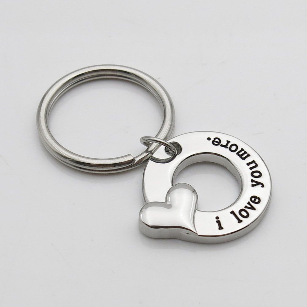 I Love You More Keychain Key Chain Mother Daughter Gift Girlfriend Boyfriend Gift