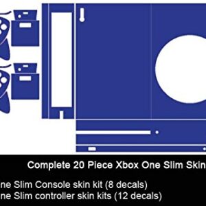 3D Carbon Fiber Silver - Air Release Vinyl Decal Mod Skin Kit by System Skins - Compatible with Microsoft Xbox One Slim (XB1 Slim)