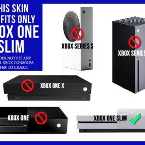 3D Carbon Fiber Silver - Air Release Vinyl Decal Mod Skin Kit by System Skins - Compatible with Microsoft Xbox One Slim (XB1 Slim)