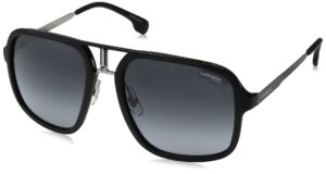 carrera sunglasses (safilo group) men's ca1004/s pilot sunglasses, matte black ruthenium/dark gray gradient, 57 mm