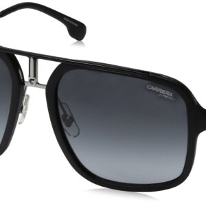 Carrera Sunglasses (Safilo Group) Men's CA1004/S Pilot Sunglasses, Matte Black Ruthenium/Dark Gray Gradient, 57 mm