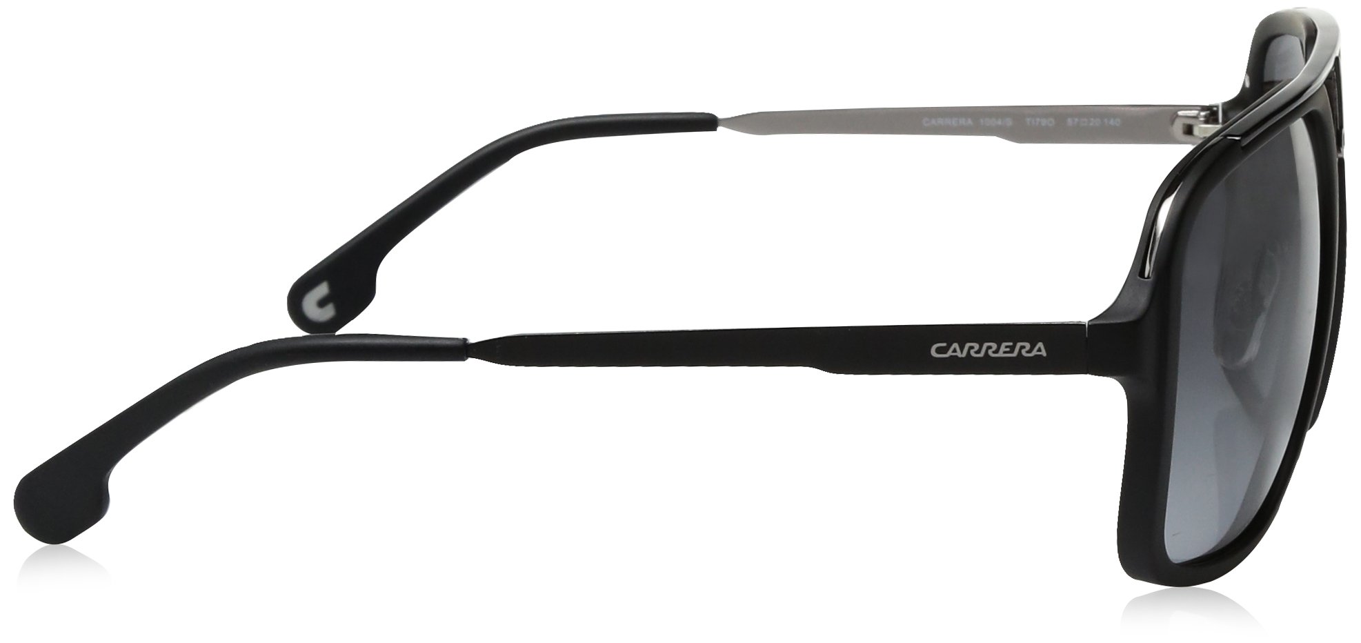 Carrera Sunglasses (Safilo Group) Men's CA1004/S Pilot Sunglasses, Matte Black Ruthenium/Dark Gray Gradient, 57 mm