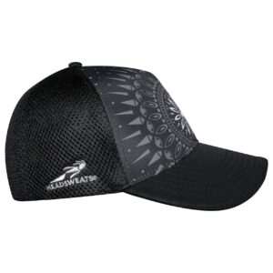 Headsweats Black Haze 5-Panel Trucker Hat, Black, One Size