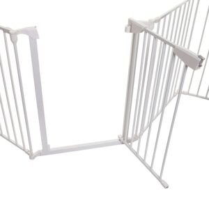 Dreambaby Newport Adapta Baby Gate - Use at Top or Bottom of Stairs - for Straight, Angled or Irregular Shaped Openings (White)