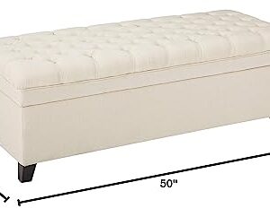 Christopher Knight Home Juliana Fabric Storage Ottoman, Beige