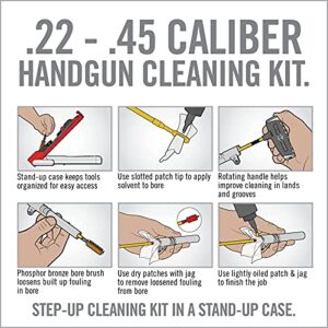 Real Avid PRO Handgun Cleaning Kit | Premium Pistol Cleaning Kit with Brass Cleaning Rod, Bore Brushes, Gun Cleaning Jags & Gun Cleaning Patches | For .22 .357 9MM .38 .40 .44 & .45 Caliber Handguns