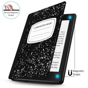 TNP Case for Kindle Paperwhite 10th Gen / 10 Generation 2018 Release - Slim Light Smart Cover Sleeve with Auto Sleep Wake Compatible with Amazon Kindle Paperwhite 2019 2020 Version (Composition Book)