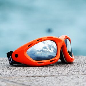 Jettribe Classic Orange Floating Frame Goggles | Smoke Tint Vented Lens PWC Jetski Racing