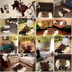 townssilk Cow Print Rug 4.1x4.5 Feet faux Cow hide rug Animal printed area rug carpet for home