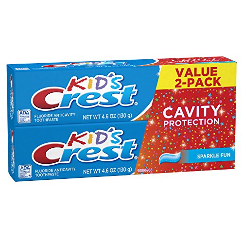 Crest Kid's Cavity Protection Toothpaste for Kids (children and toddlers 2+), Sparkle Fun Flavor, 4.6 Ounce (Pack of 2)