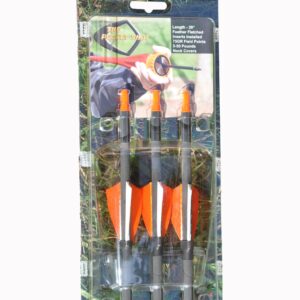 Pocket Shot Arrows (3 Pack)- 30 inch with Practice Tips-Small Feathered fletchings