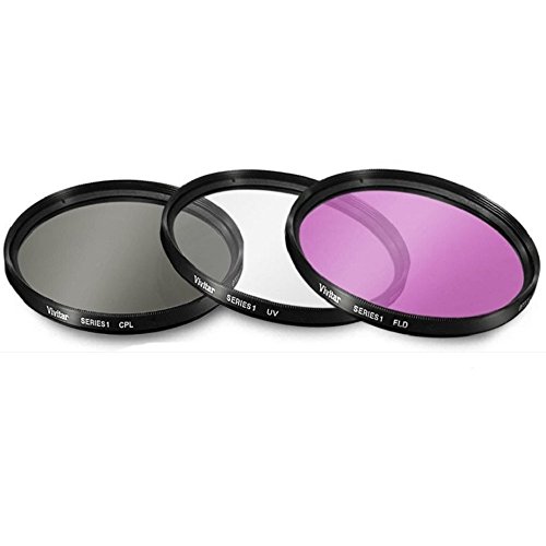 40.5mm Filter Kit (UV-CPL-FLD) for Sony Alpha ZV-E10, A5000, A5100, A6000, A6100, A6300, A6400, A6500, NEX-5TL, NEX-6 Camera with Sony 16-50mm, Alpha A7c with 28-60mm Lens