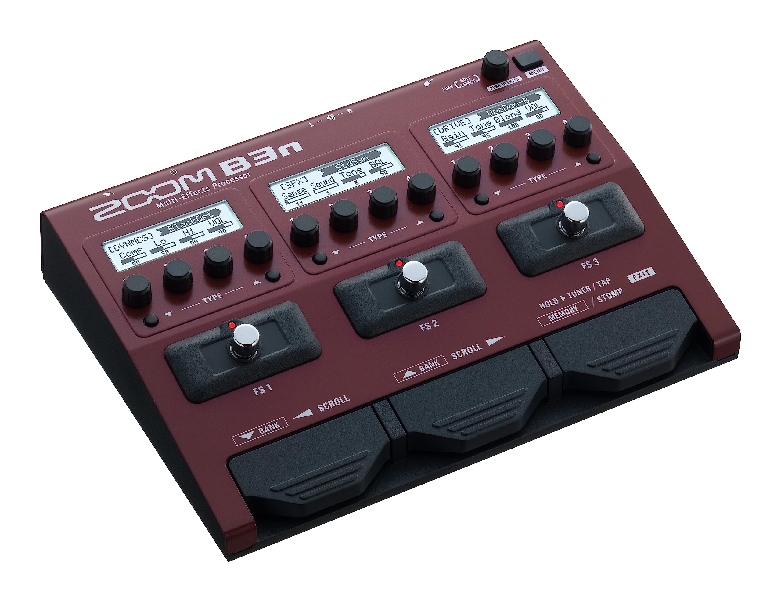 Zoom B3n Bass Guitar Multi-Effects Processor Pedal, With 60+ Built-in effects, Amp Modeling, Stereo Effects, Looper, Rhythm Section, Tuner