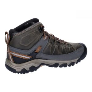 KEEN Men's Targhee 3 Mid Height Waterproof Hiking Boots, Black Olive/Golden Brown, 14