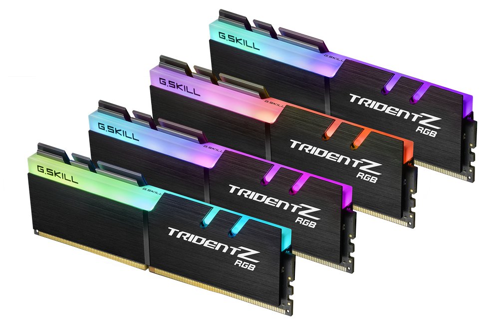 G.SKILL Trident Z RGB Series (Intel XMP) DDR4 RAM 32GB (4x8GB) 3200MT/s CL16-18-18-38 1.35V Desktop Computer Memory UDIMM (F4-3200C16Q-32GTZR)