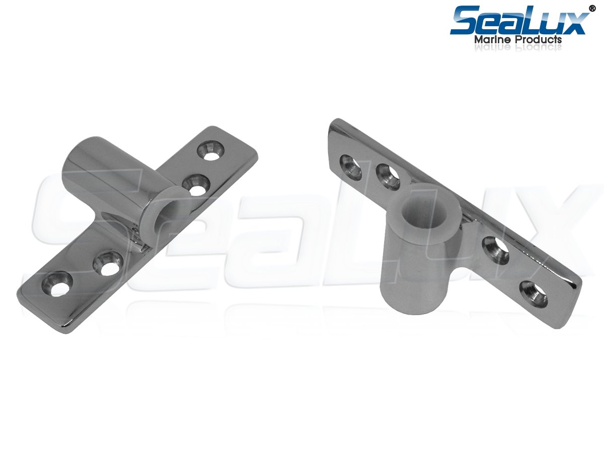 SeaLux Marine 316 Stainless Steel Side Mount Oarlock Sockets for 1/2" Shank (Pair)