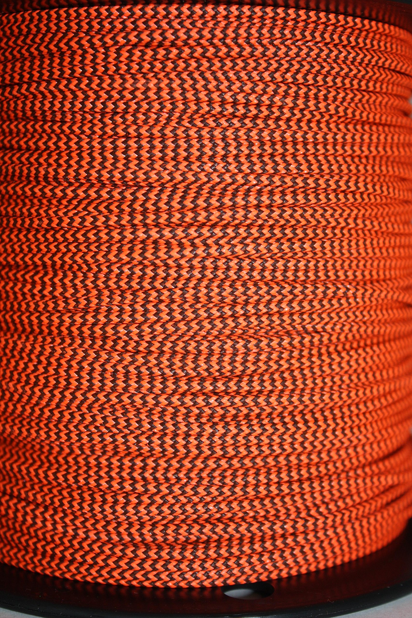 60X Custom Strings Flo Orange & Black Speckled BCY #24 D Loop Rope Release Material 25'