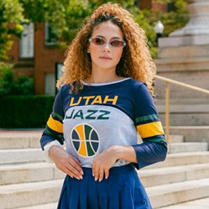 Ultra Game NBA Golden State Warriors Womens T-Shirt Raglan Baseball 3/4 Long Sleeve Tee Shirt, Team Color, Small