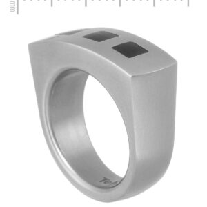 TeNo Stainless Steel Ring. Ring Size 8.